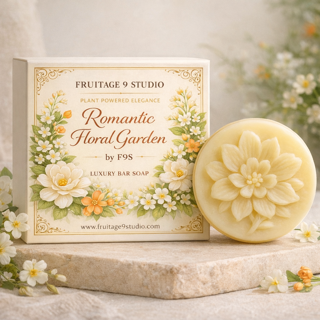 Romantic Floral Garden by f9s luxury Bar Soap